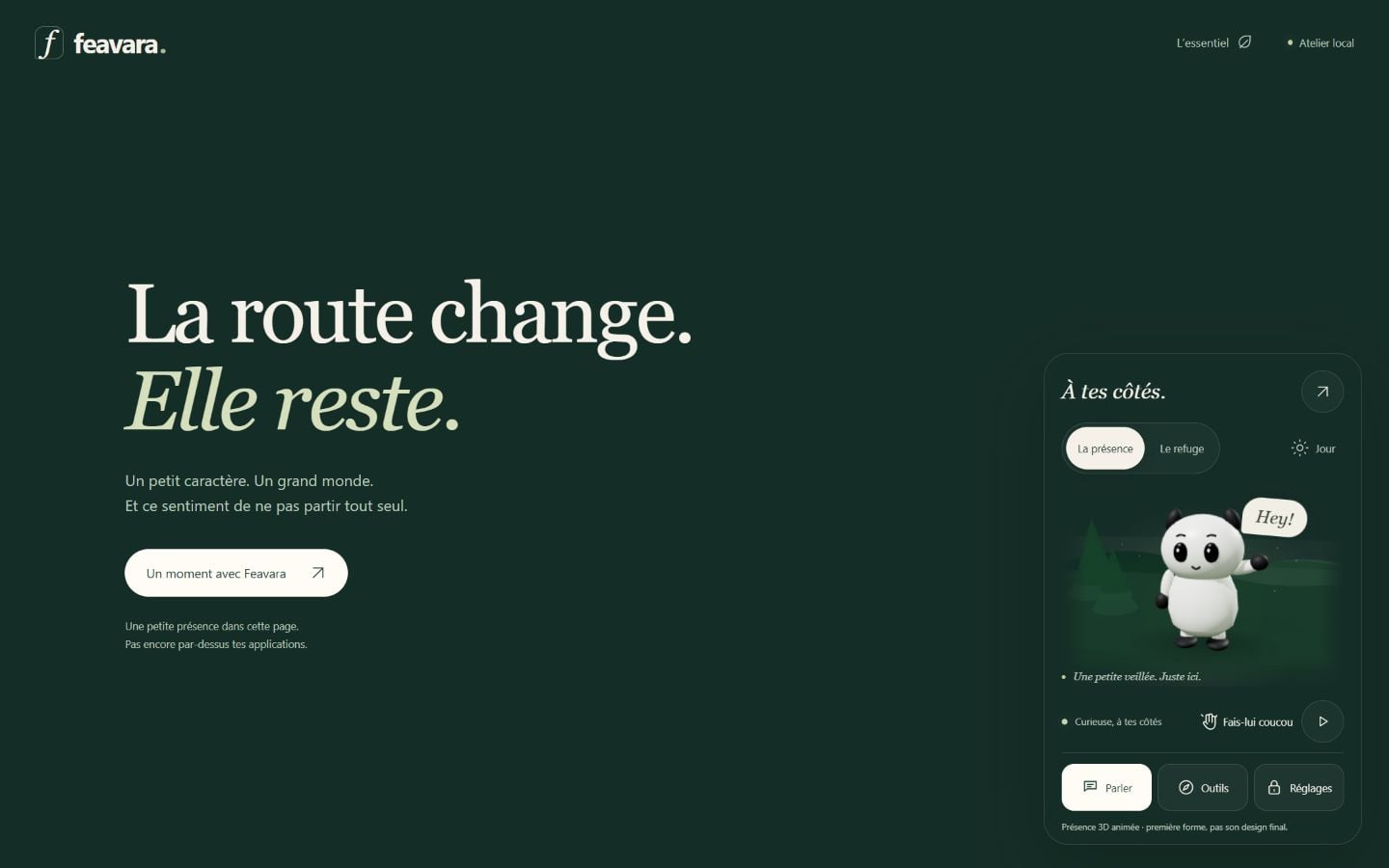 Capture du prototype sur ordinateur : une présence discrète et un accès à la conversation